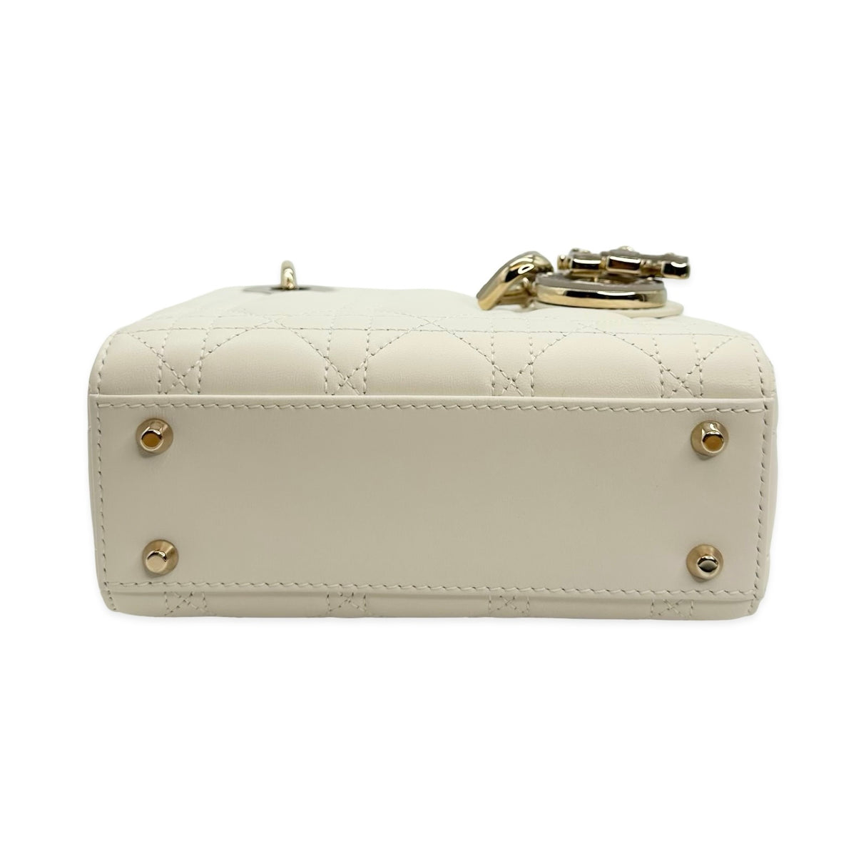 CHRISTIAN DIOR: Cannage Python Mini Lady Dior