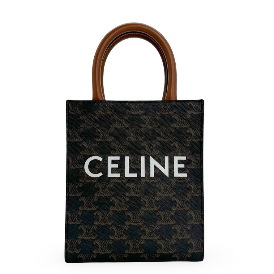 CELINE: Triomphe Mini Vertical Cabas Tote