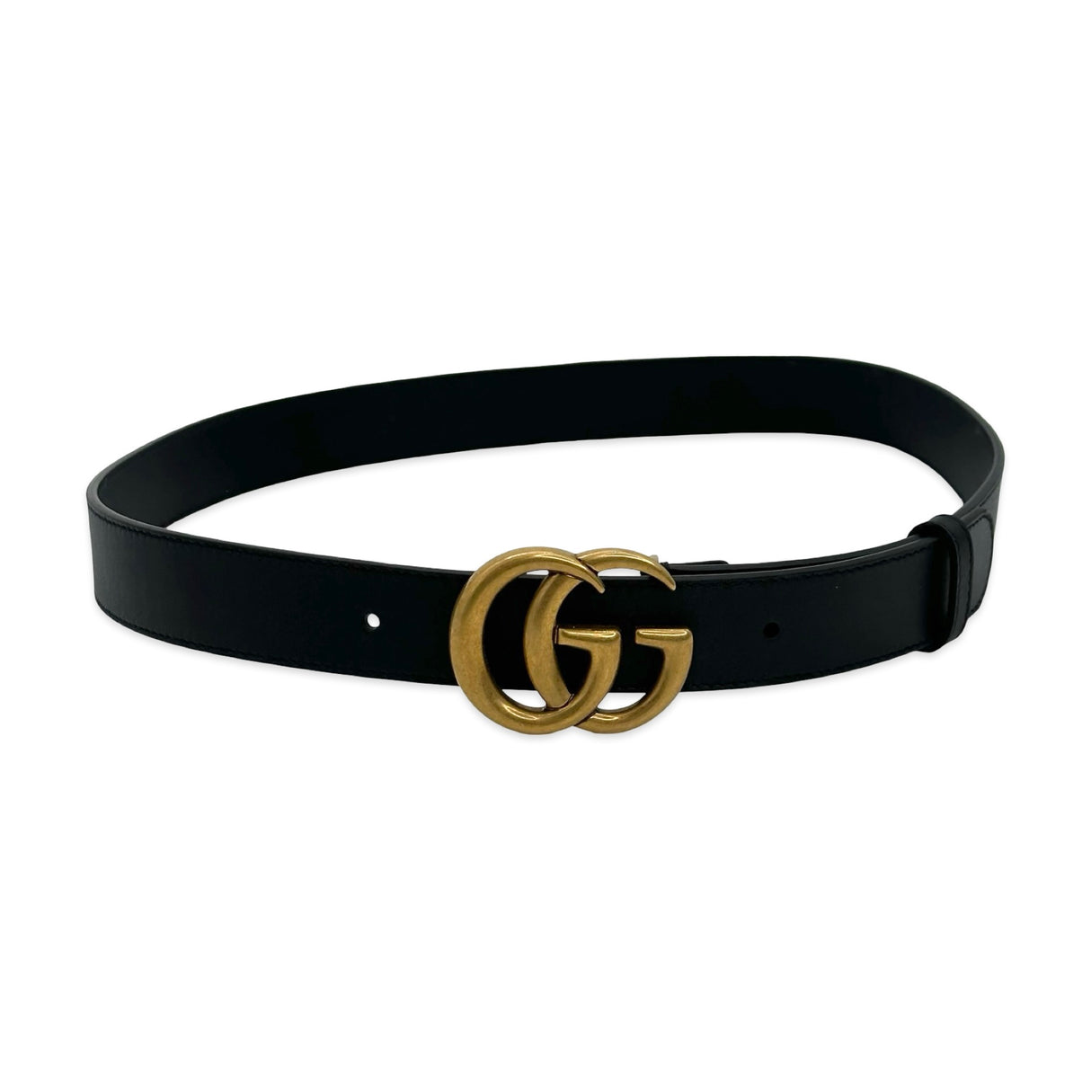 GUCCI: Leather GG Marmont Thin Belt