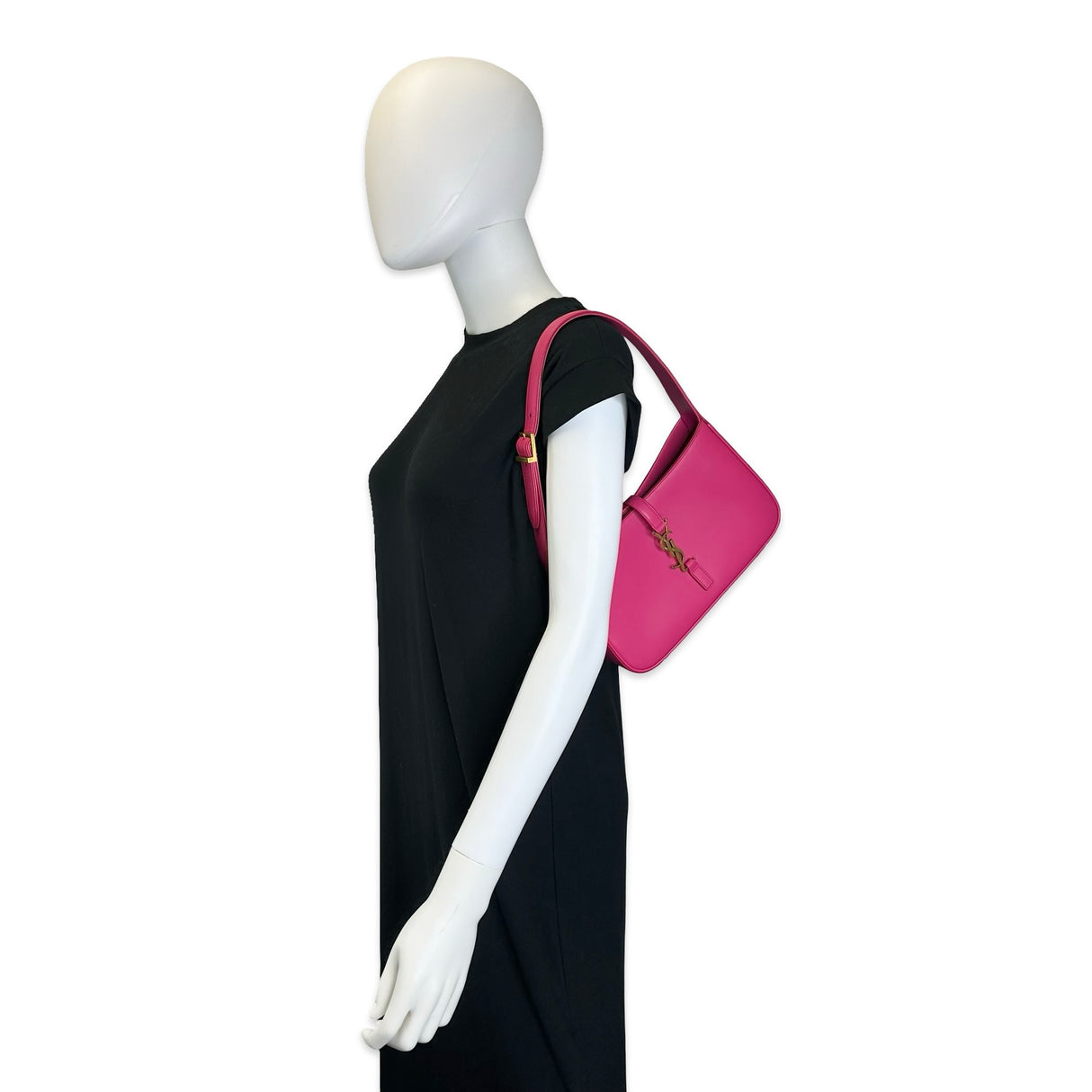 SAINT LAURENT: Leather Le 5 a 7 Shoulder Bag