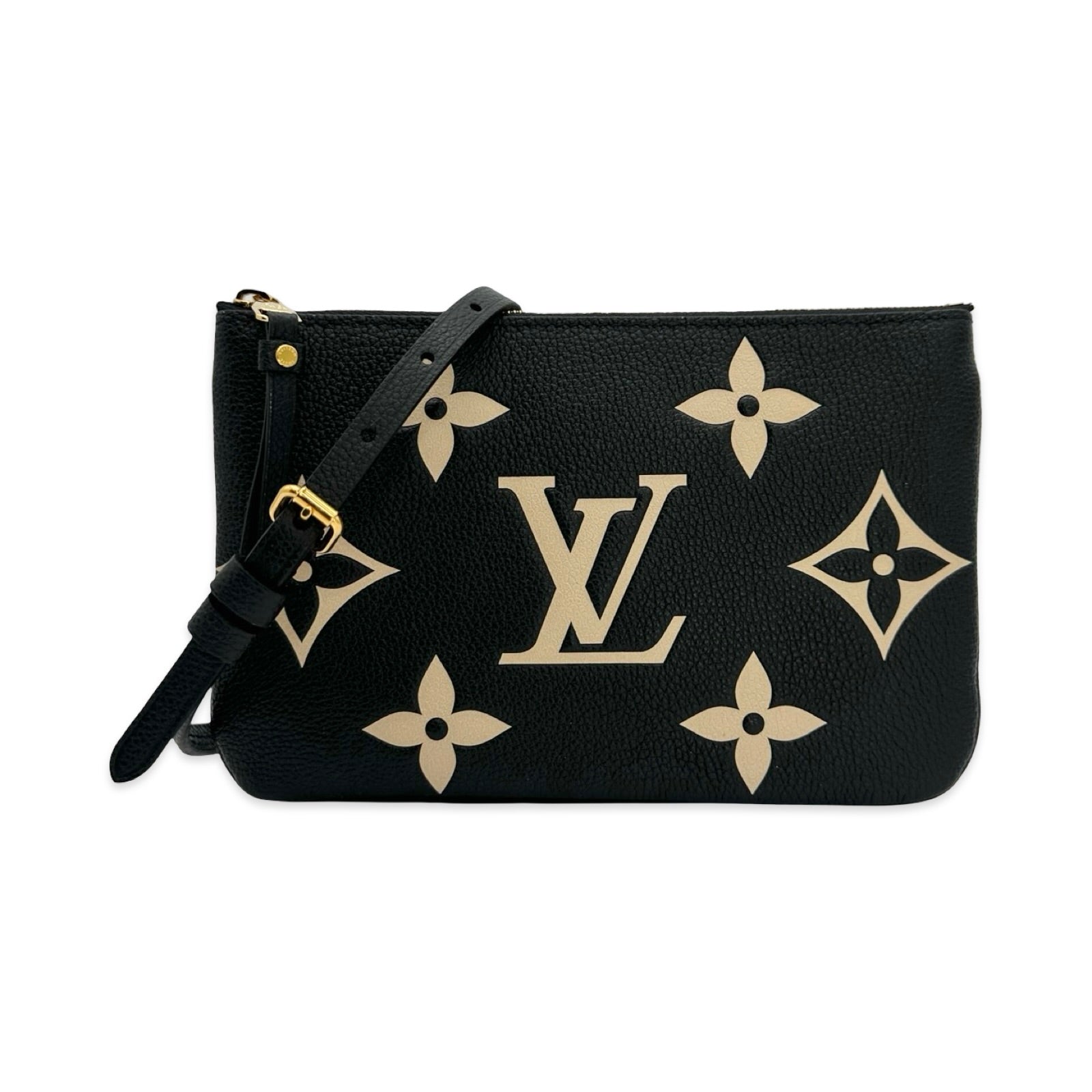 Louis Vuitton Monogram Empreinte Bicolor Double Zip Pochette