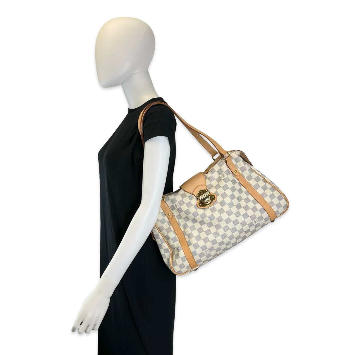 LOUIS VUITTON: Damier Azur Stresa MM