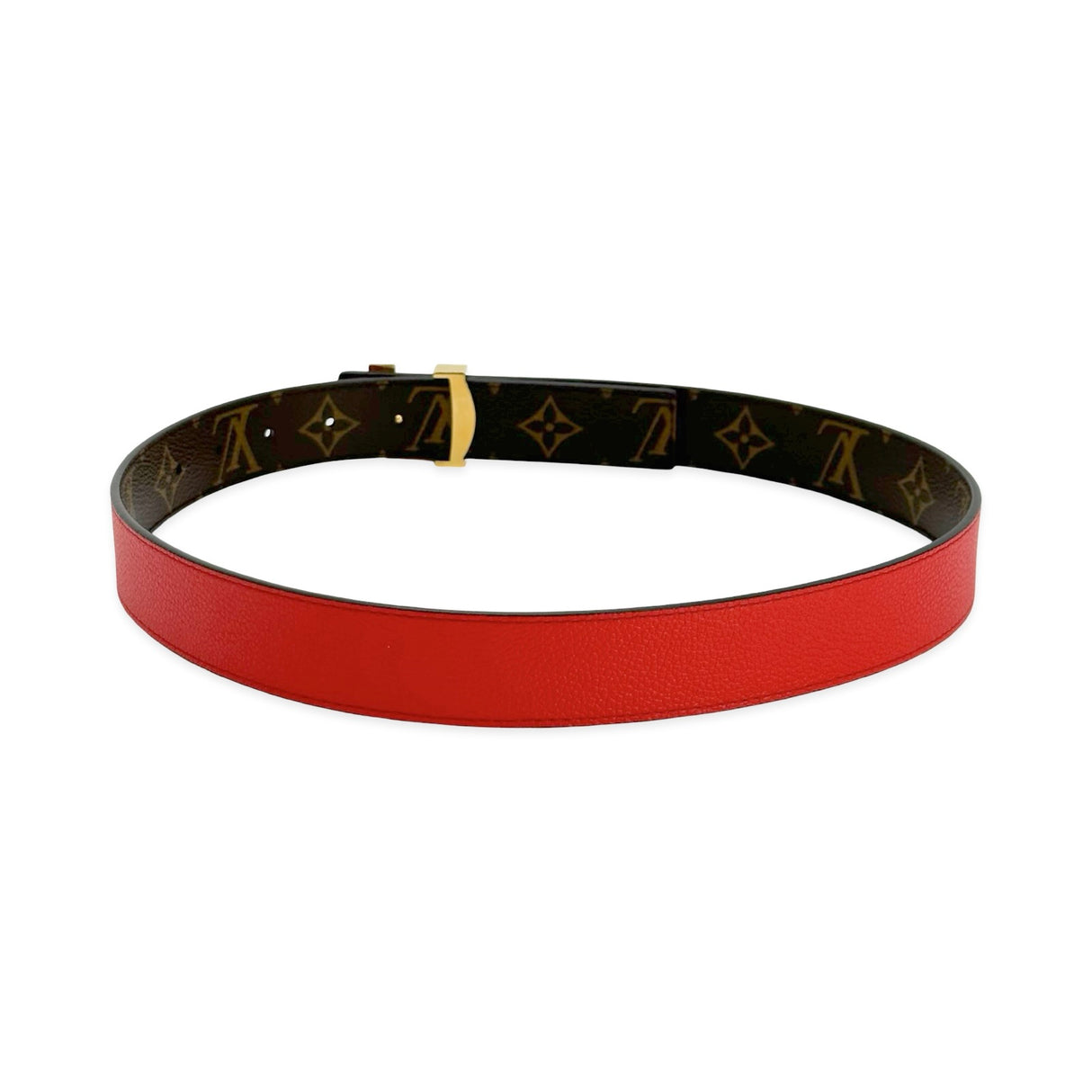LOUIS VUITTON: Monogram Reversible Initiales Belt