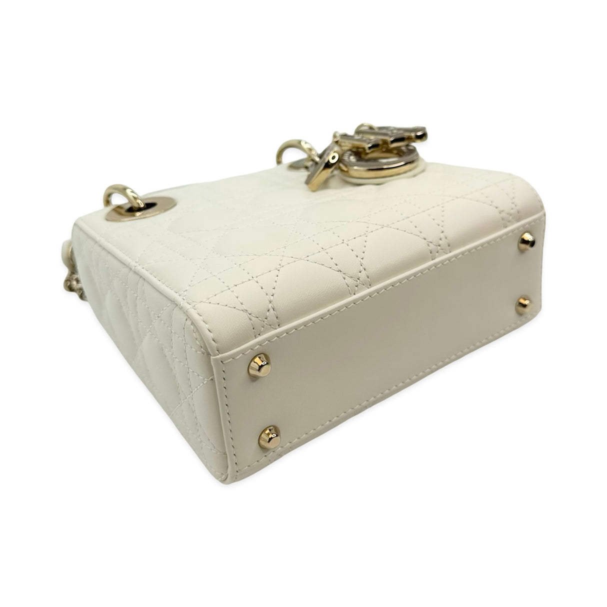 CHRISTIAN DIOR: Cannage Python Mini Lady Dior