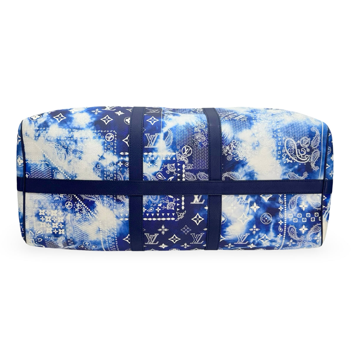 LOUIS VUITTON: Calfskin Monogram Bandana Keepall Bandouliere 50