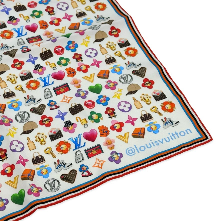 Silk LVMOJI Scarf