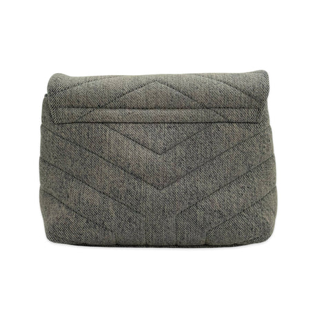 SAINT LAURENT: Quilted Denim Toy Lou