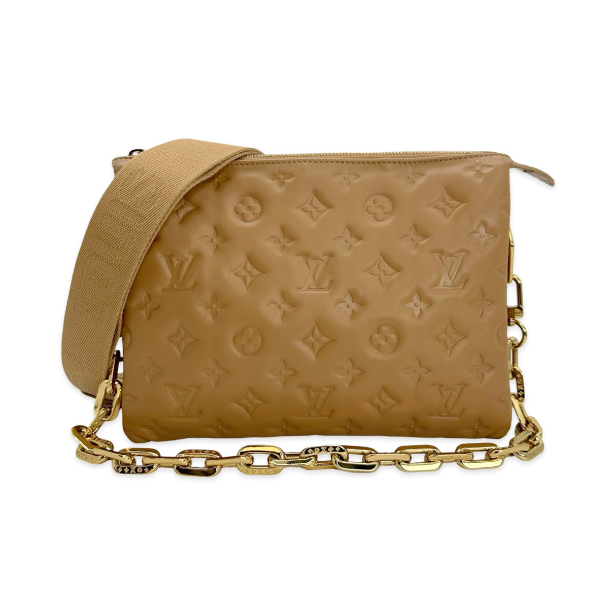 Monogram Embossed Lambskin Coussin PM