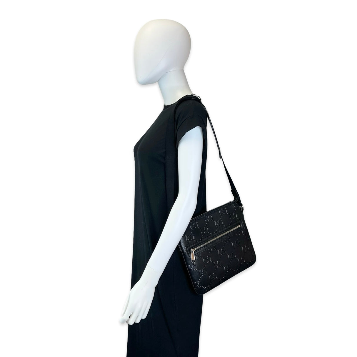 Perforated Embossed Messenger Bag