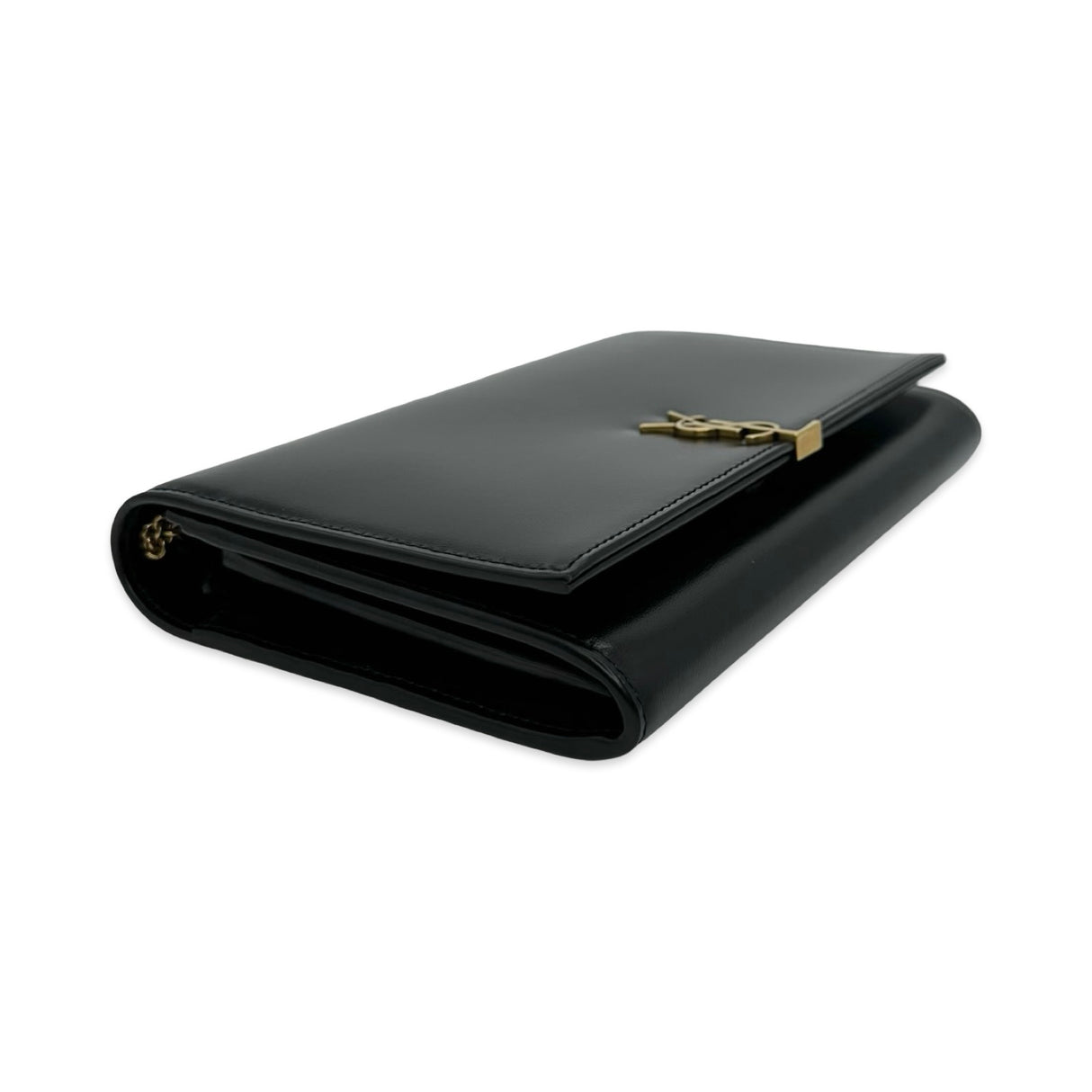 SAINT LAURENT: Leather Monogram Chain Wallet