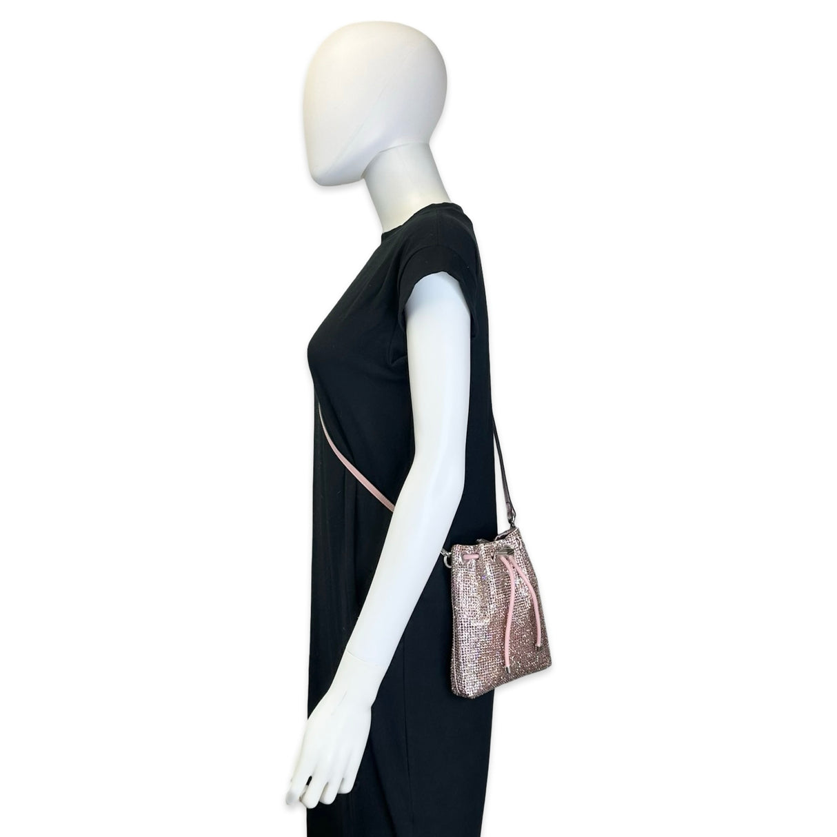 Crystal Mini Cinch Bucket Bag