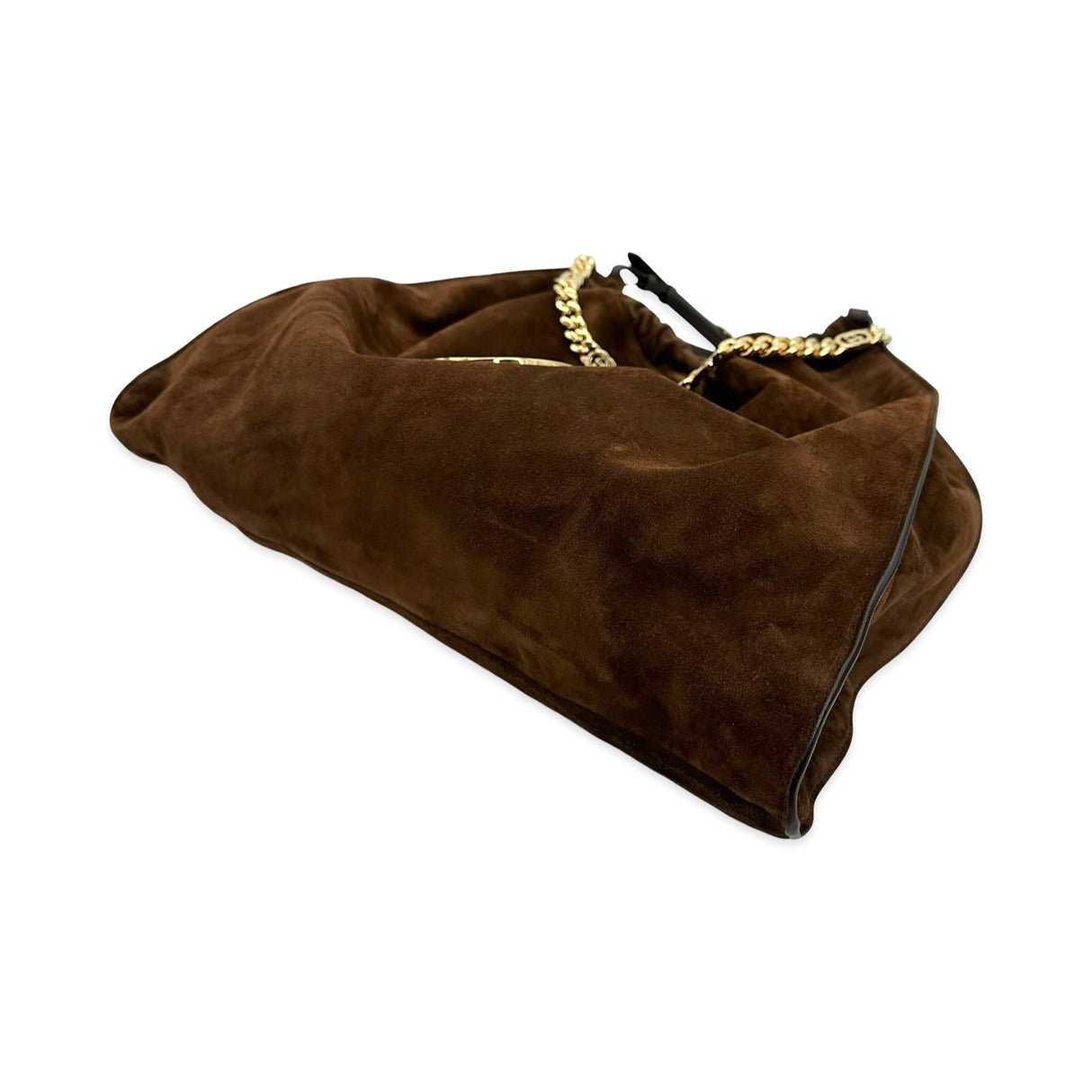 GUCCI: Suede Large Blondie Hobo