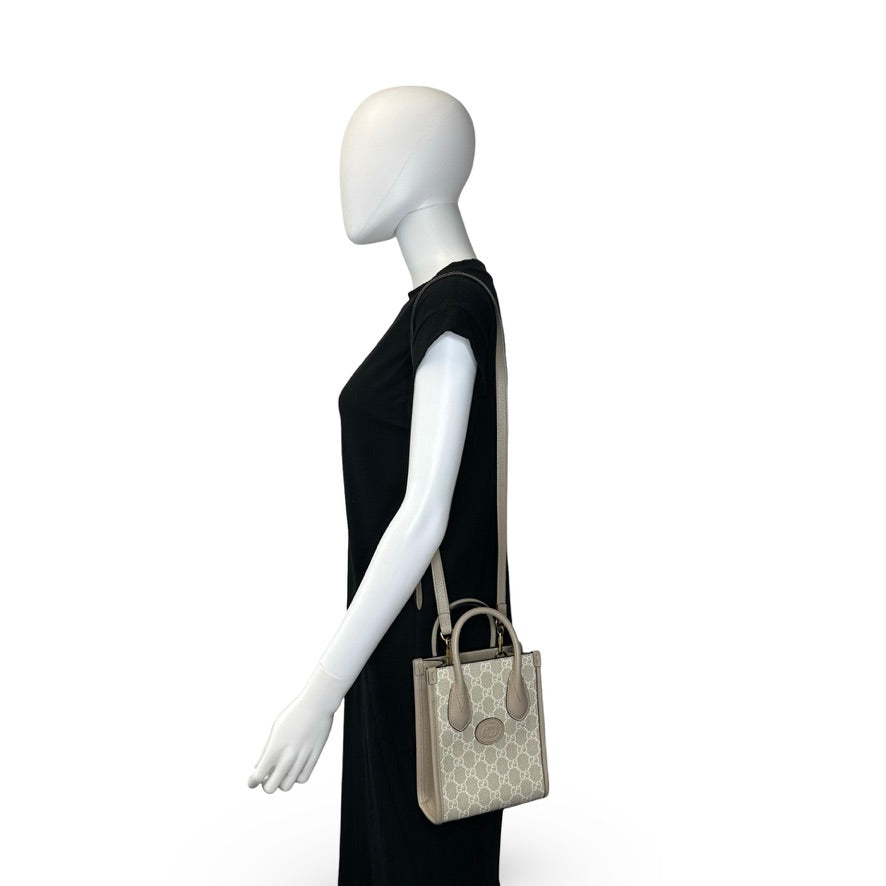 GUCCI: GG Supreme Interlocking G Mini Tote