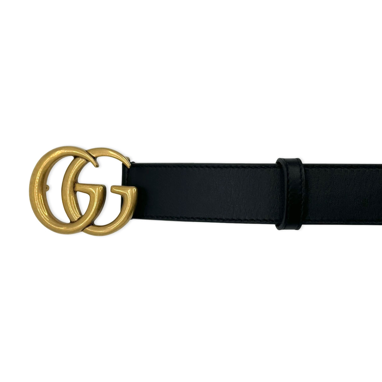 GUCCI: Leather GG Marmont Thin Belt
