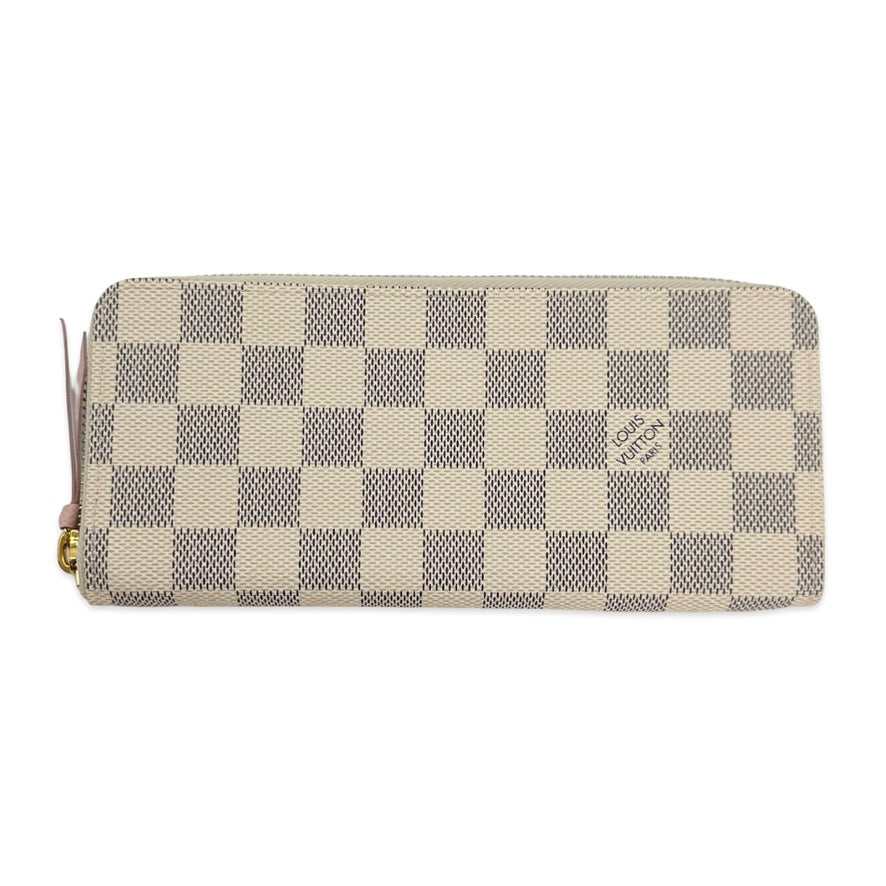 LOUIS VUITTON: Damier Azur Clemence Wallet