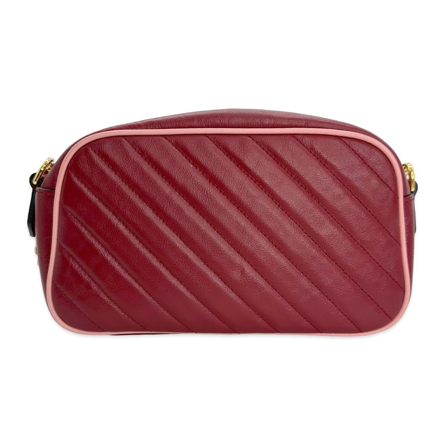 GUCCI: Quilted Leather GG Torchon Small Marmont Camera Bag