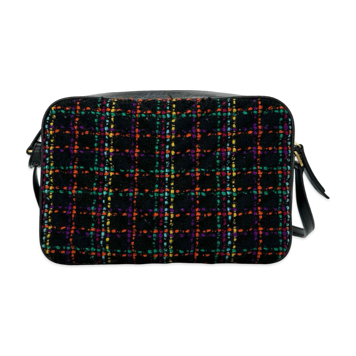 SAINT LAURENT: Tweed Small Lou Camera Bag