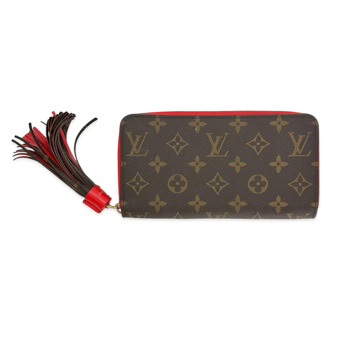 LOUIS VUITTON: Monogram Pompom Zippy Wallet