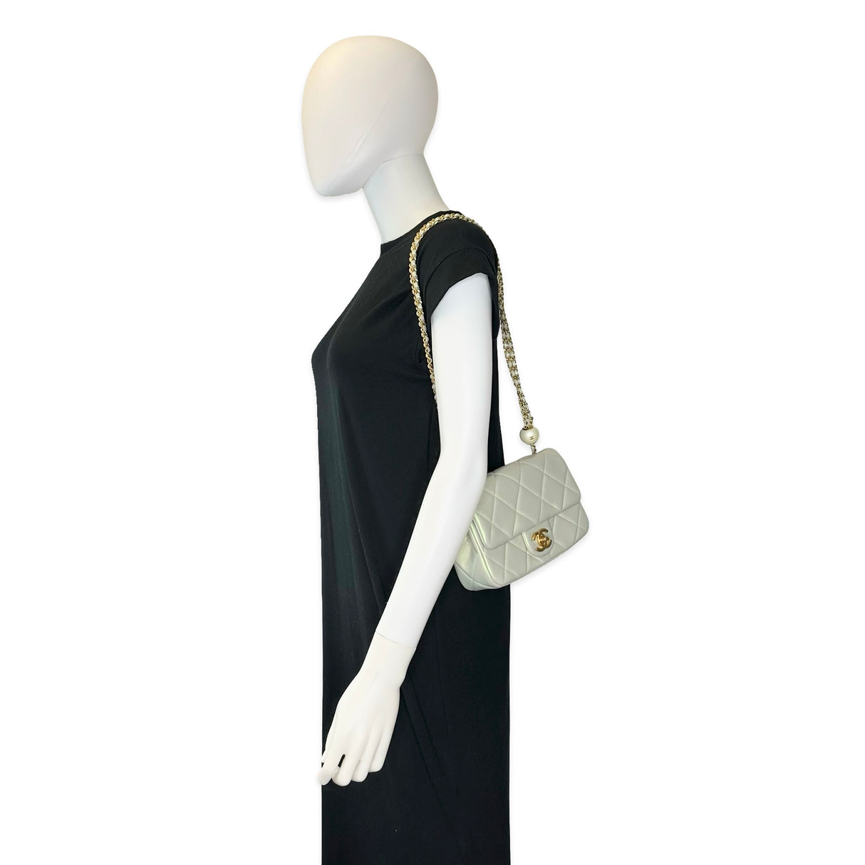 CHANEL: Quilted Lambskin Pearly Small Flap Bag