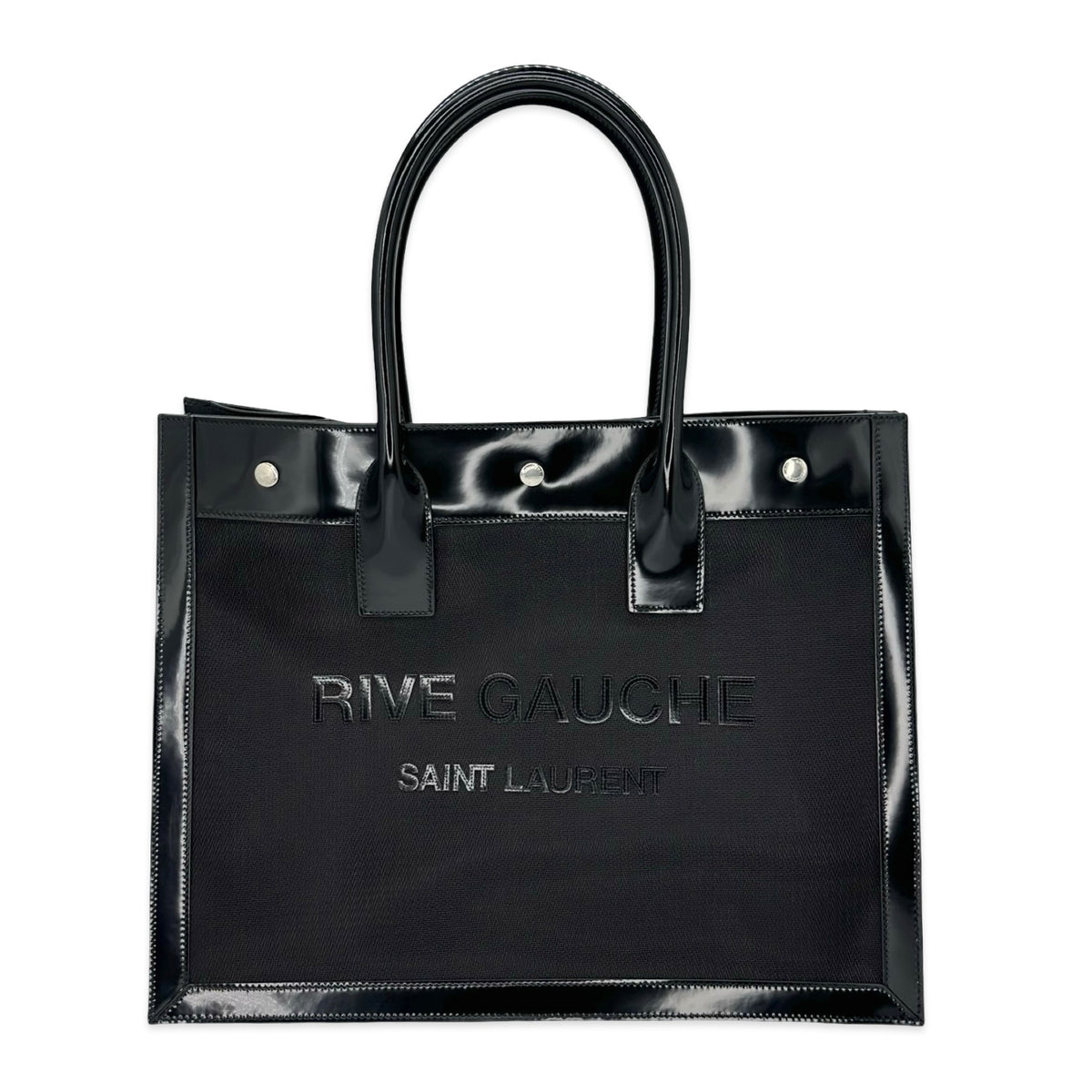 Yves Saint Laurent YSL Rive Gauche Black Leather Frame Doctor Bag Saint Laurent Men main image 3