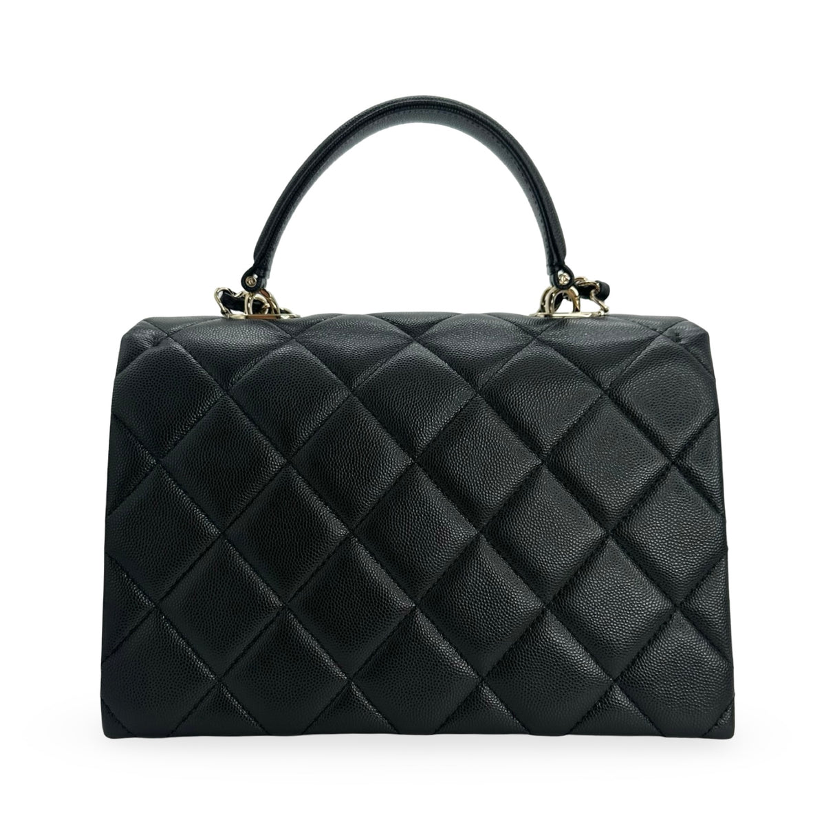 CHANEL: Quilted Caviar Small Top Handle
