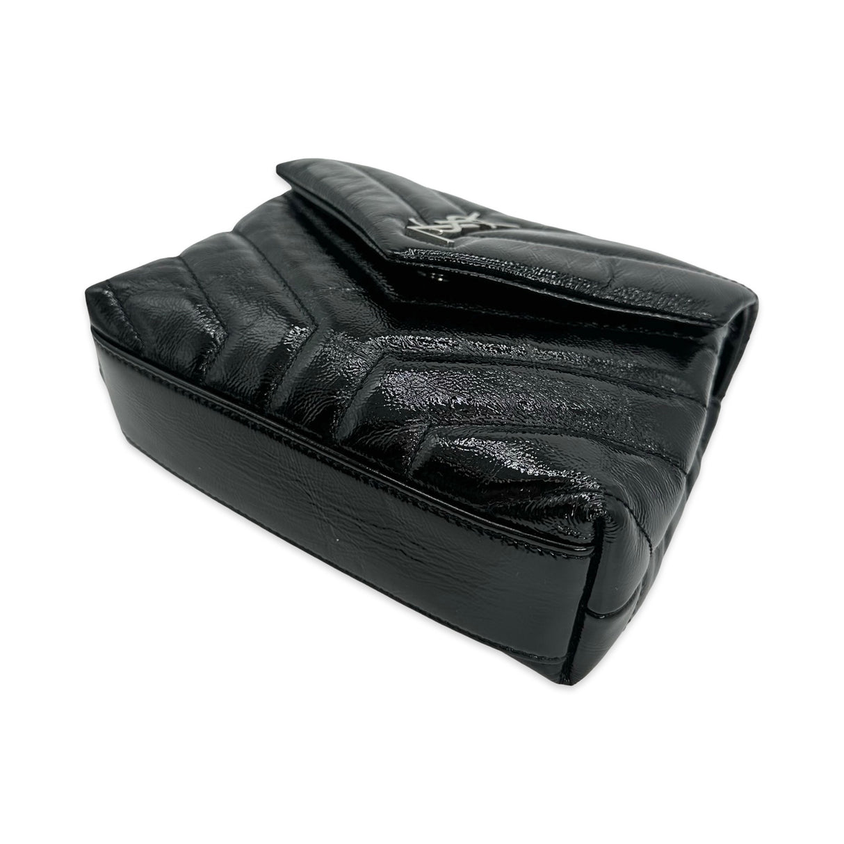 SAINT LAURENT: Quilted Patent Toy Loulou