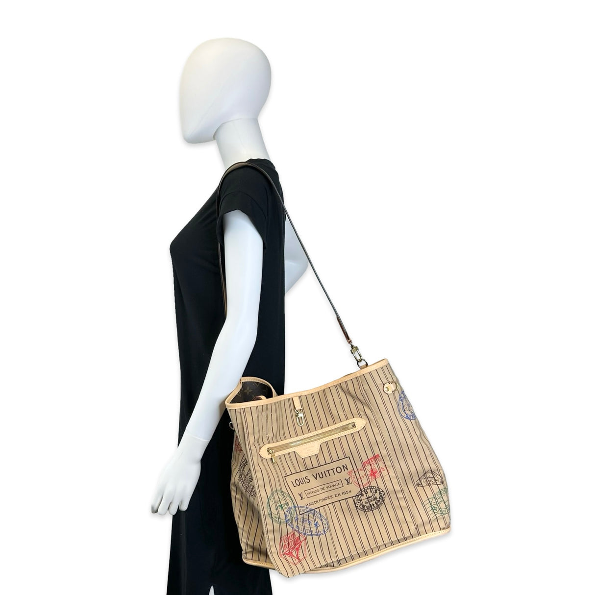 LOUIS VUITTON: Monogram Inside Out Neverfull Bandouliere GM