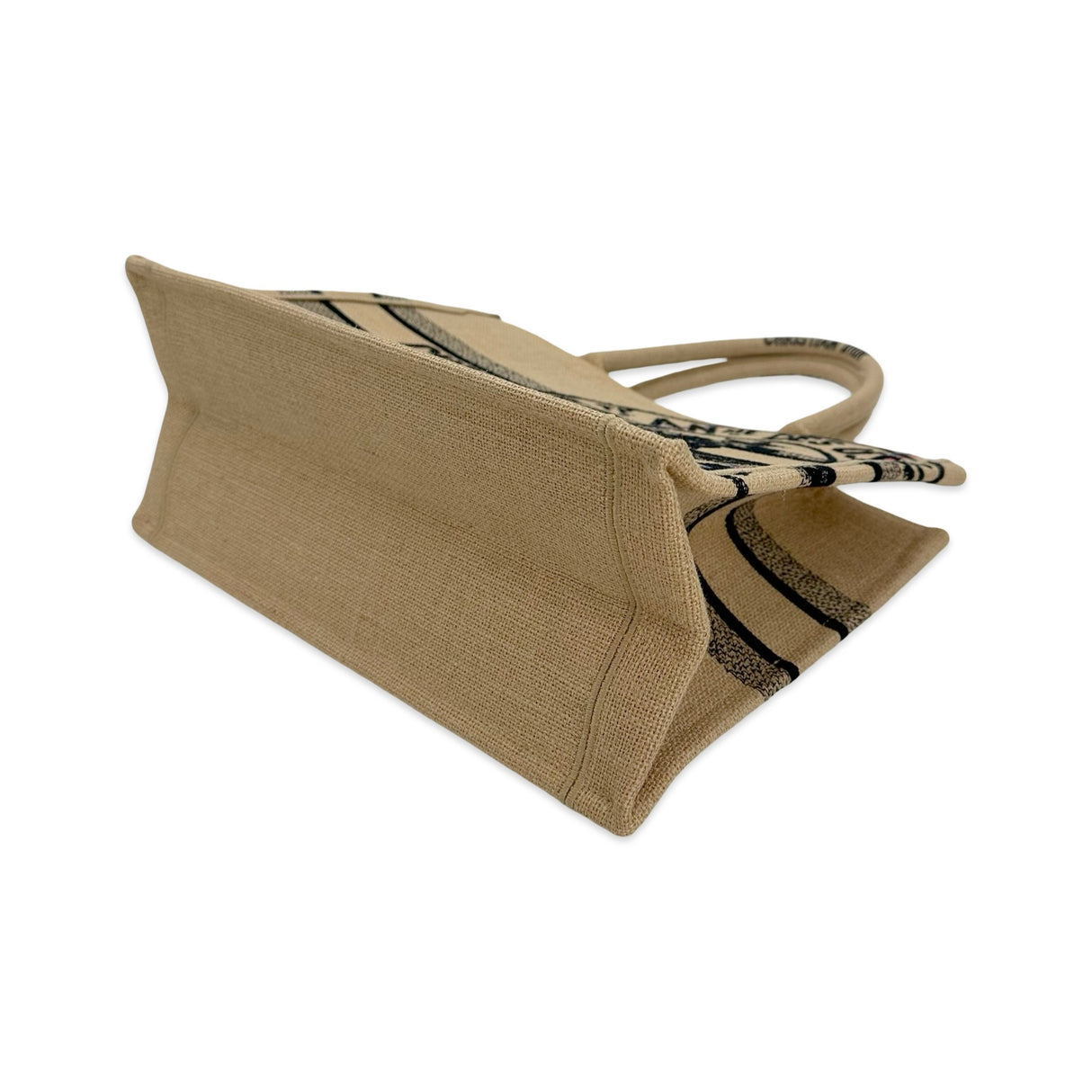 CHRISTIAN DIOR: Embroidered Jute Medium Book Tote