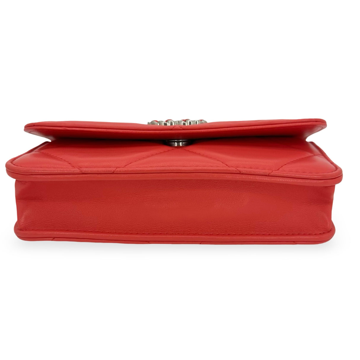 CHANEL: Quilted Lambskin Mini 19 Wallet on a Chain