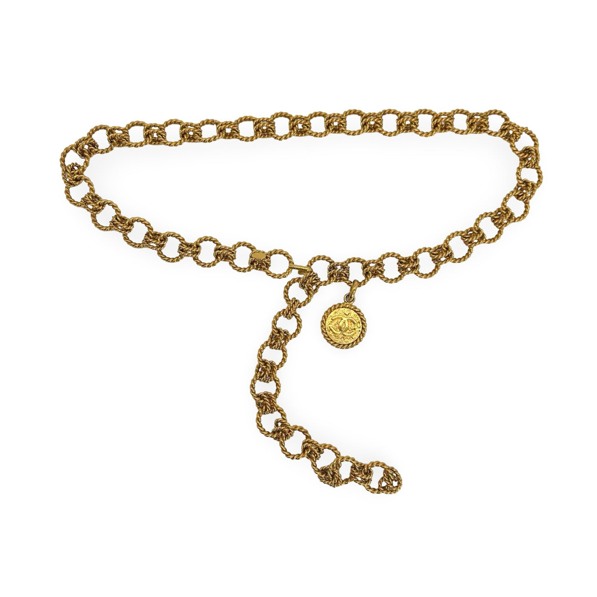 CHANEL: Twisted Chain CC Medallion Belt