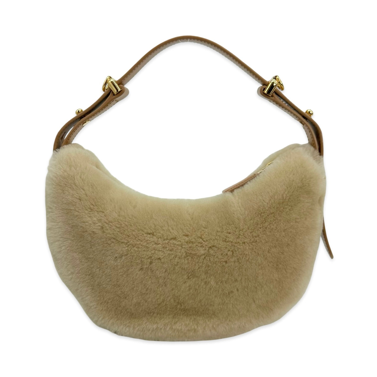 PRADA: Shearling Arque Shoulder Bag