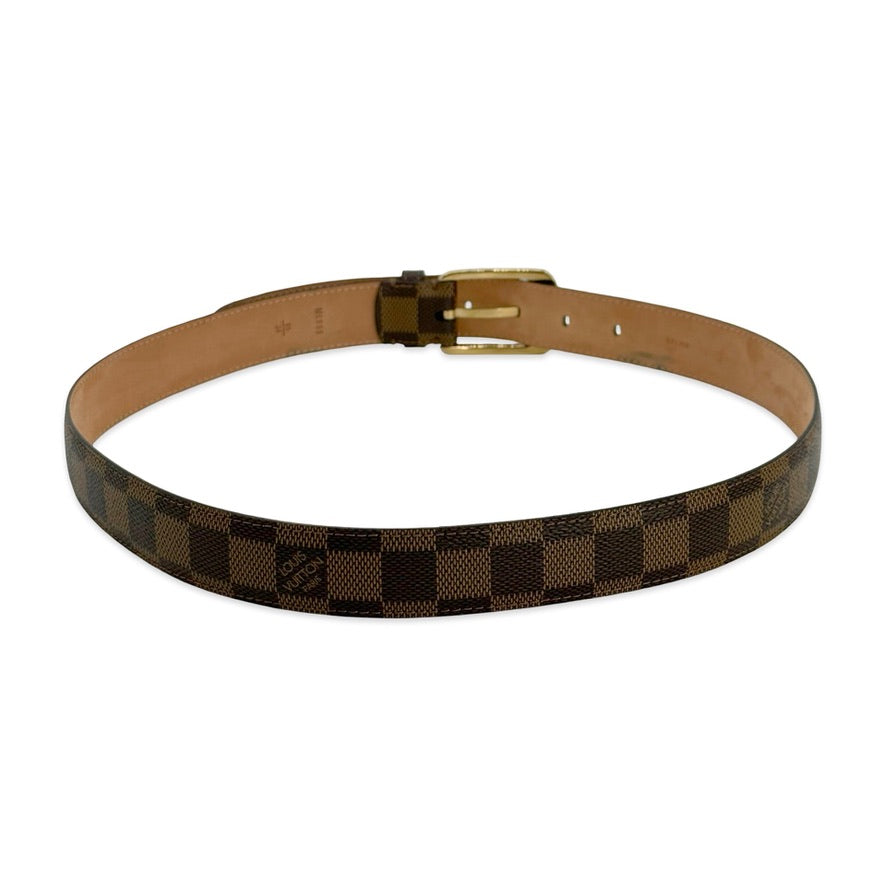 LOUIS VUITTON: Damier Ebene LV Ellipse Belt