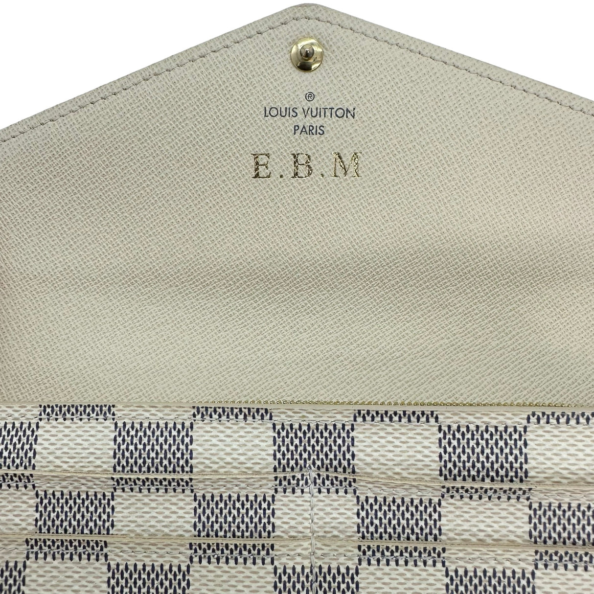 LOUIS VUITTON: Damier Azur Sarah Wallet