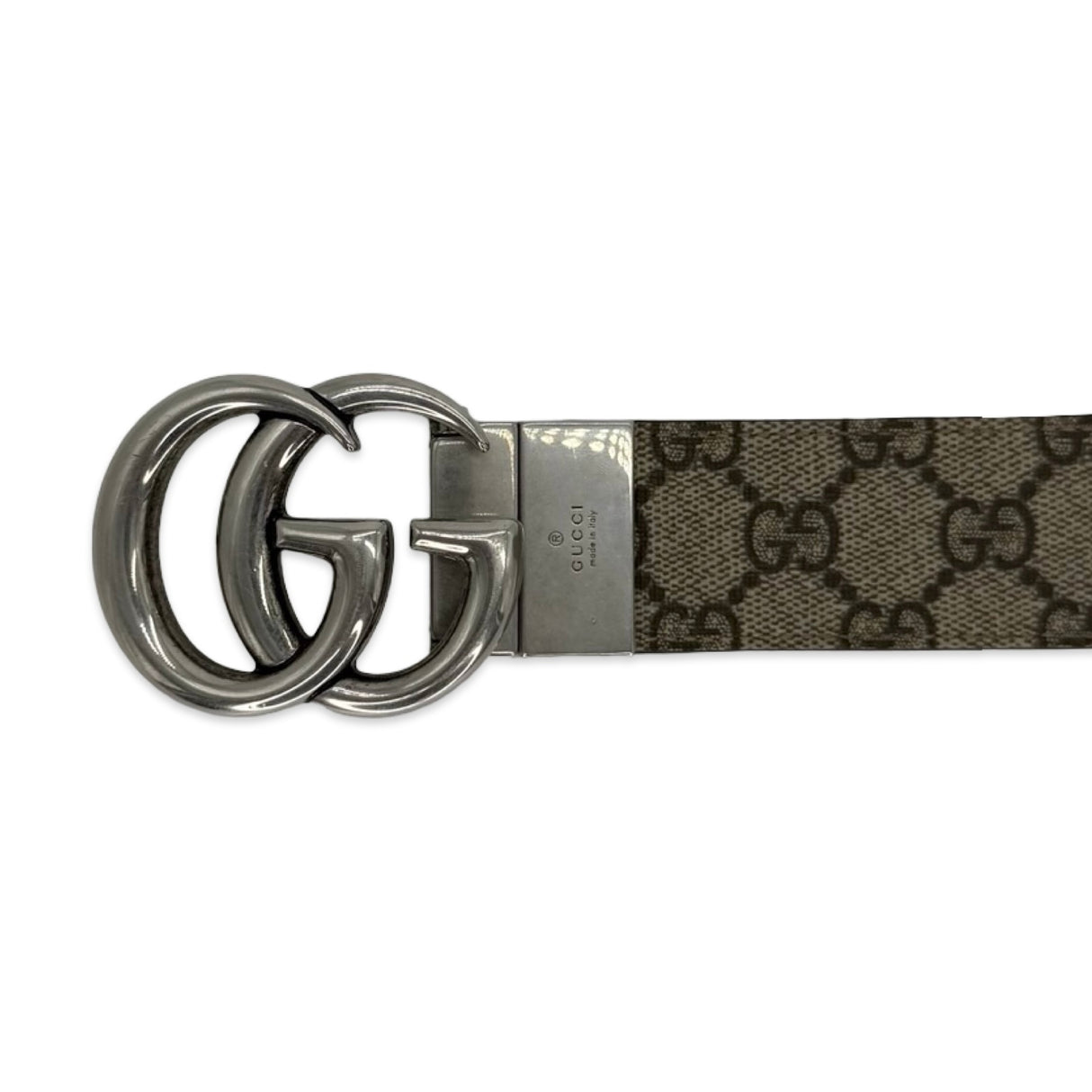GUCCI: GG Supreme Reversible Marmont Belt
