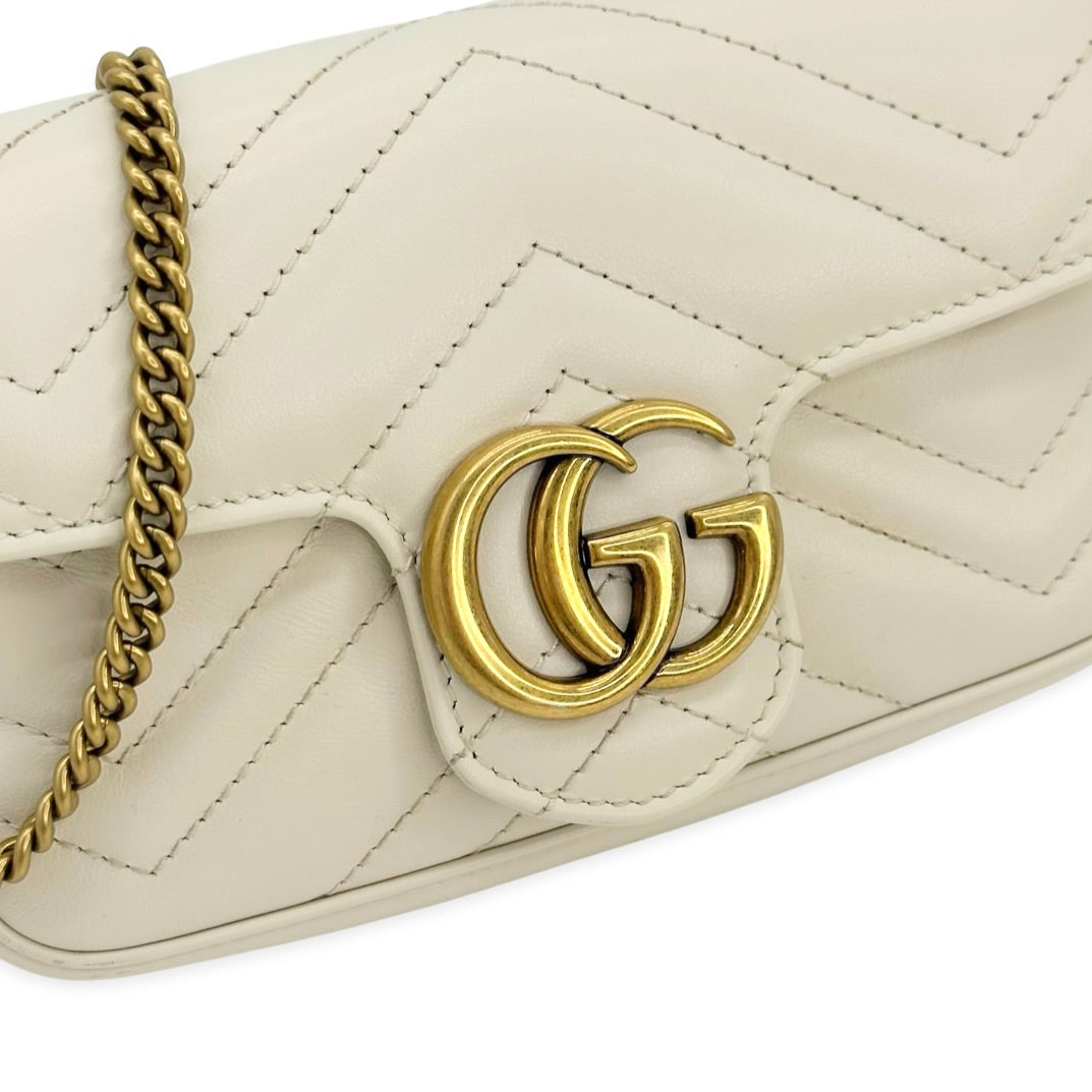 Quilted Leather Super Mini GG Marmont Chain Bag