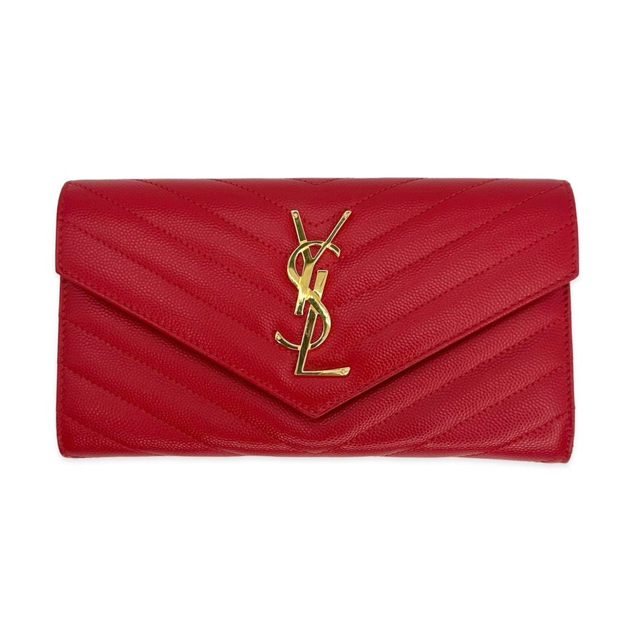 Quilted Grain de Poudre Cassandre Large Flap Wallet