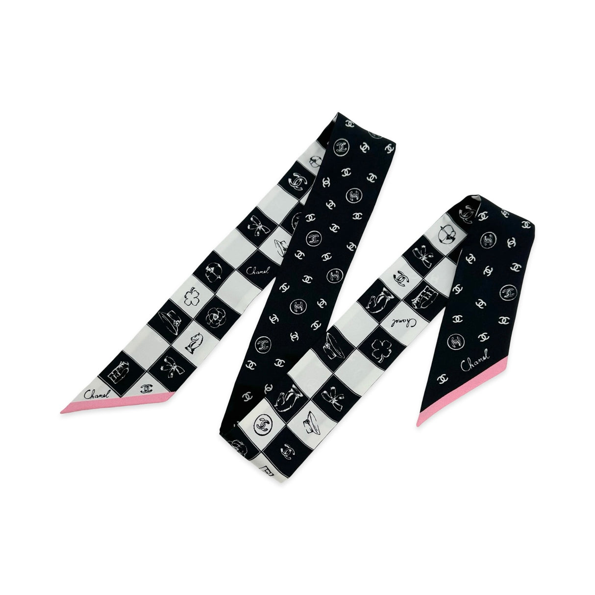 Silk Twill Chess Scarf