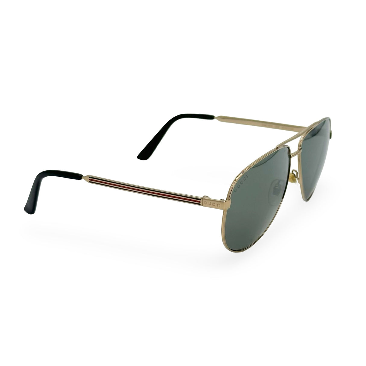 GUCCI: Web Aviator Sunglasses
