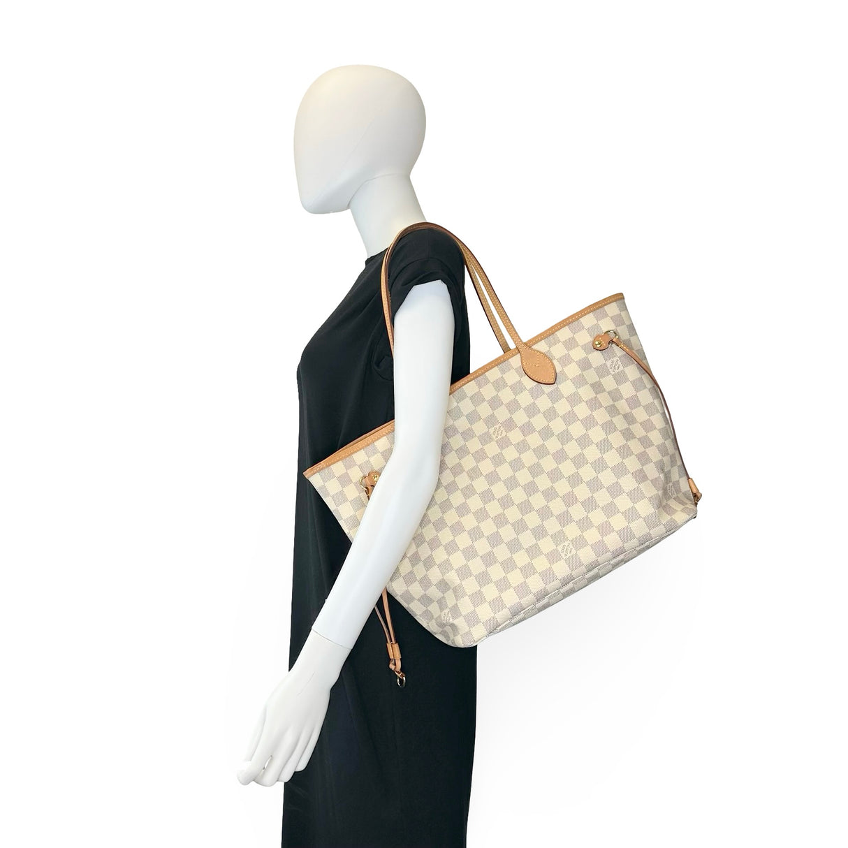 LOUIS VUITTON: Damier Azur Neverfull MM