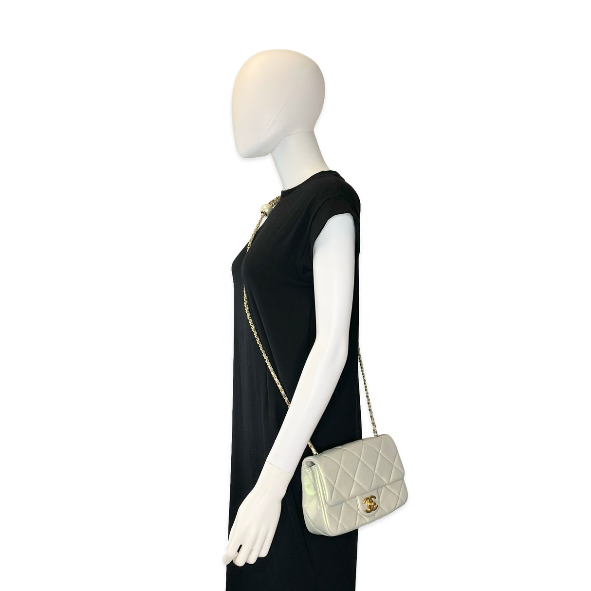 CHANEL: Quilted Lambskin Pearly Small Flap Bag