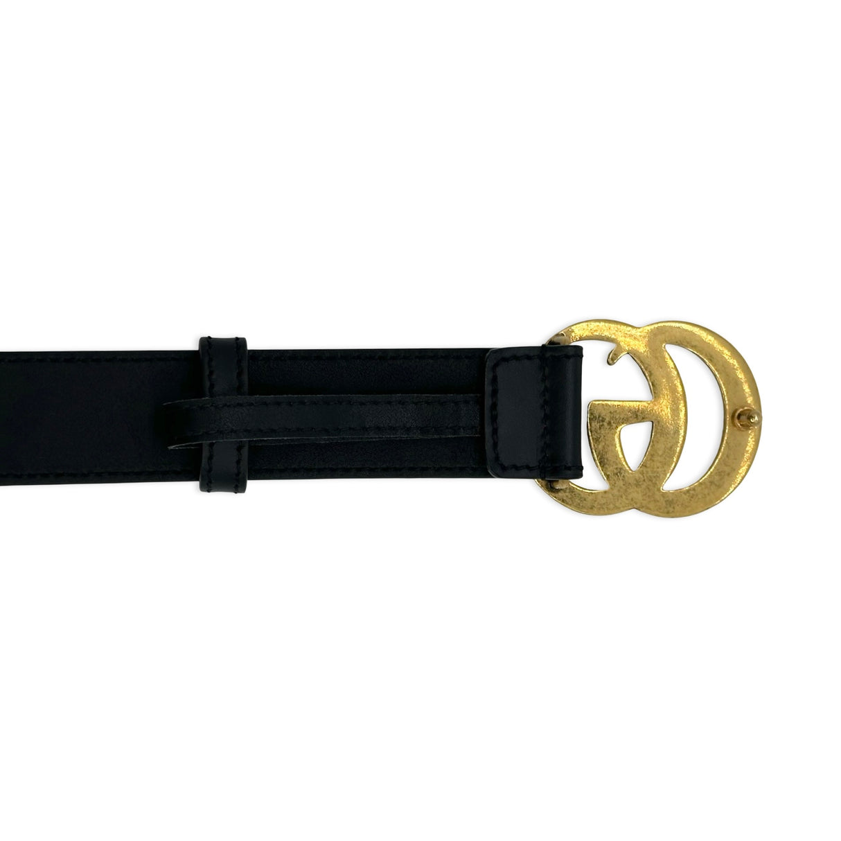 GUCCI: Leather GG Marmont Thin Belt