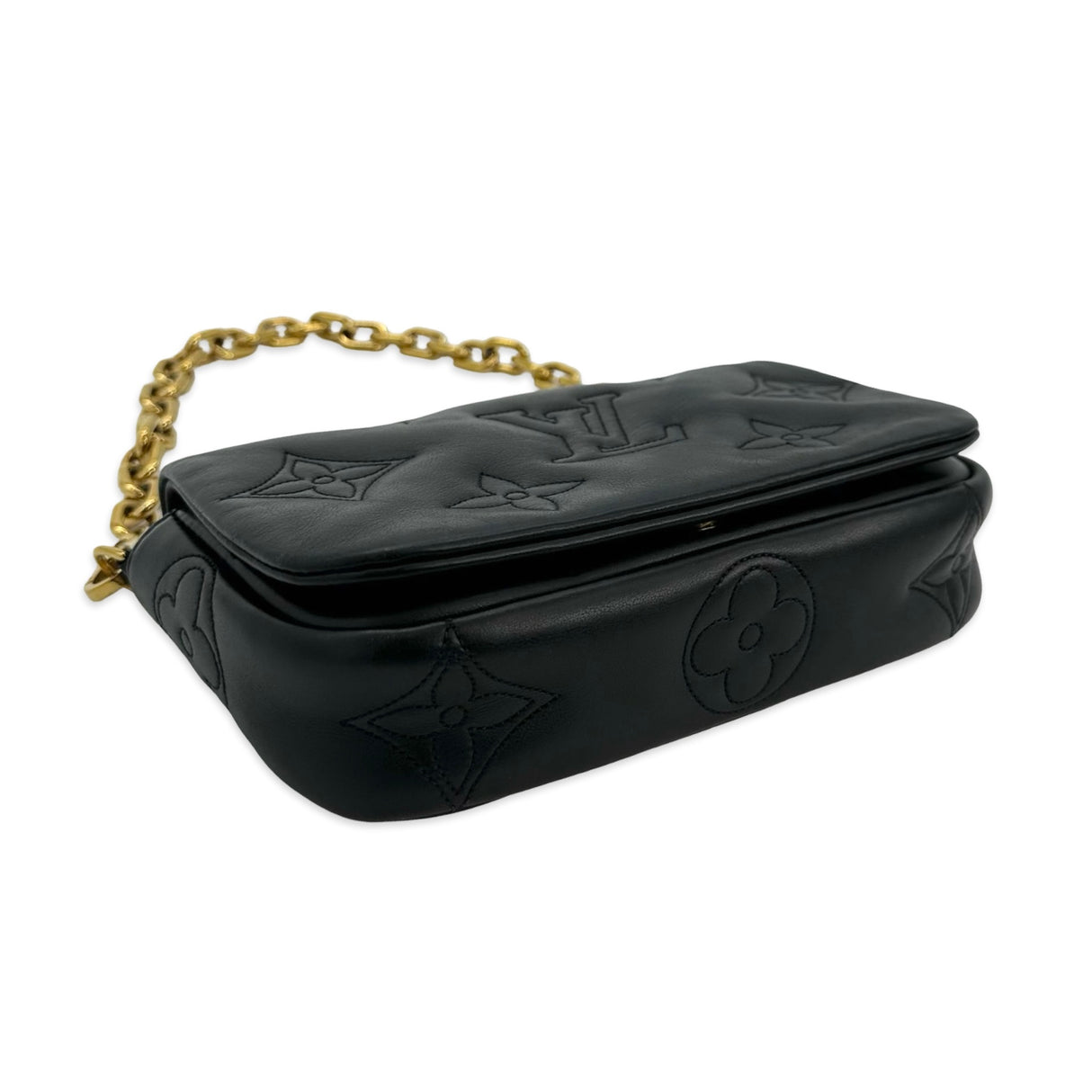 LOUIS VUITTON: Bubblegram Wallet on Strap