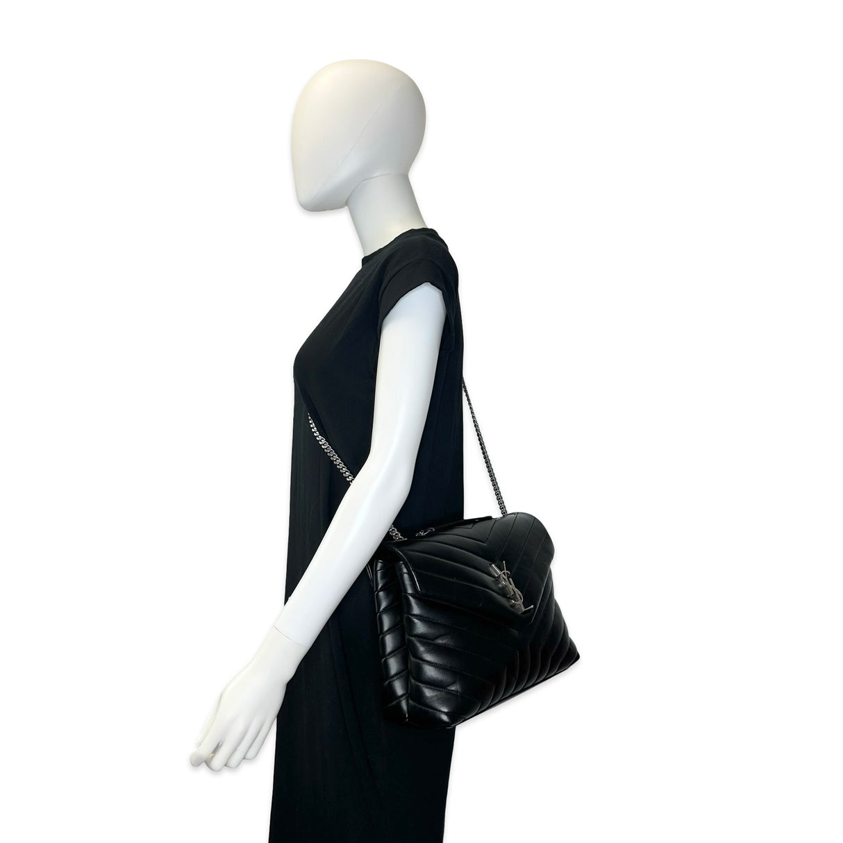 SAINT LAURENT: Quilted Leather Medium LouLou