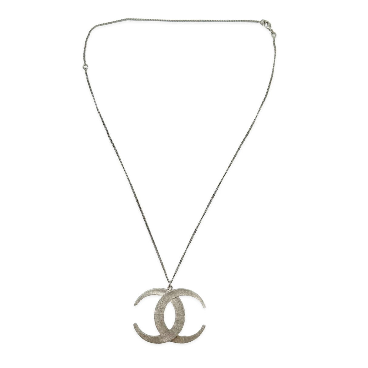 CHANEL: Baguette Crystal CC Dubai Moon Pendant Necklace
