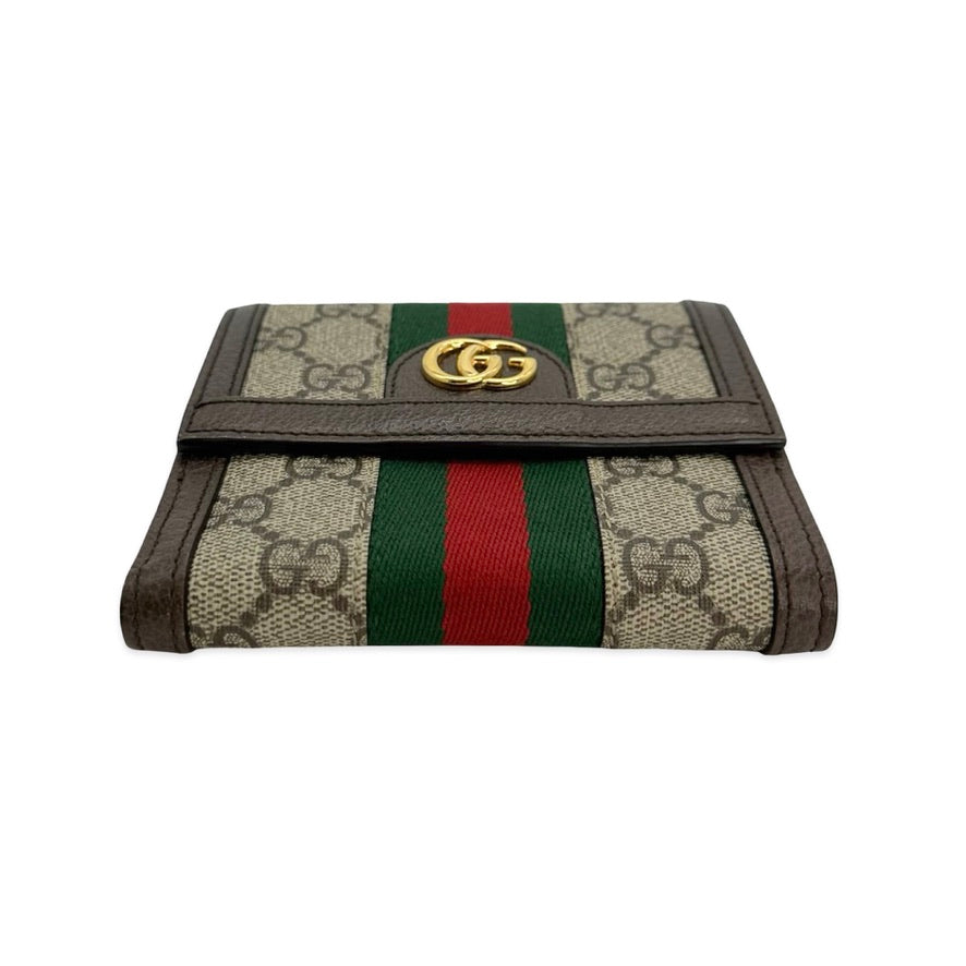 GUCCI: GG Supreme Ophidia French Flap Wallet