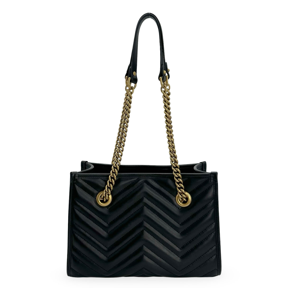 GUCCI: Quilted Leather GG Marmont Small Tote