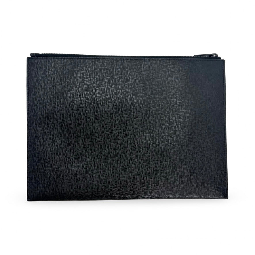 SAINT LAURENT: Grain de Poudre Large Zip Pouch