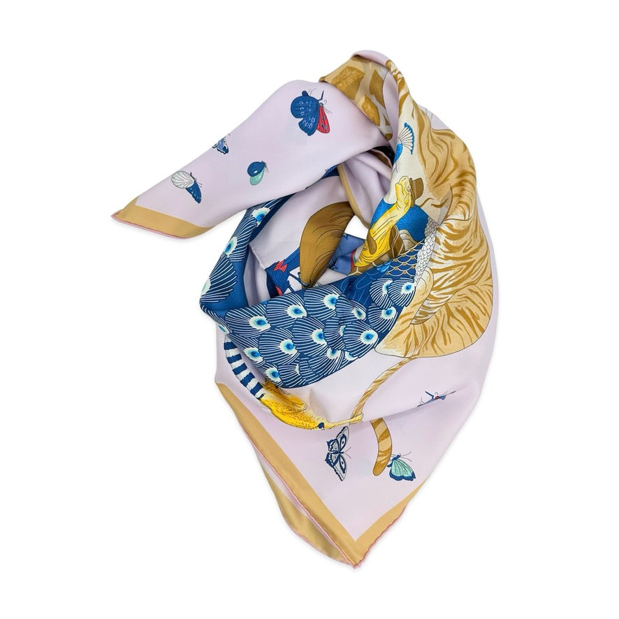 HERMES: Silk Ouistiti Story 90 Scarf