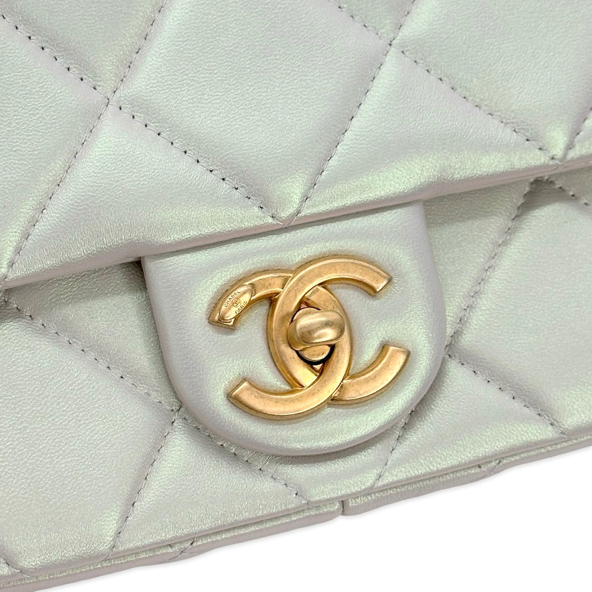 CHANEL: Quilted Lambskin Pearly Small Flap Bag