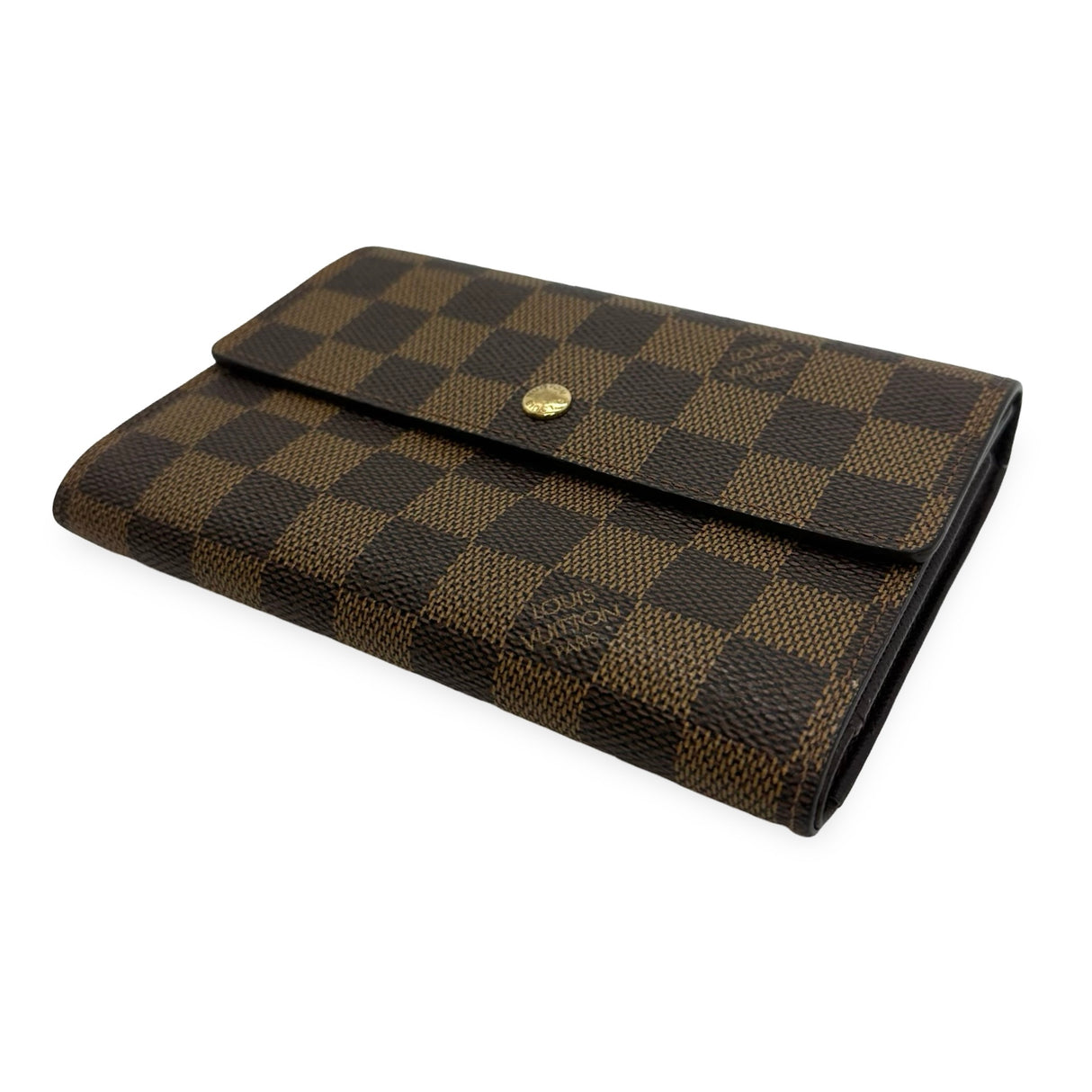LOUIS VUITTON: Damier Ebene Porte Tresor Etui Trifold Wallet